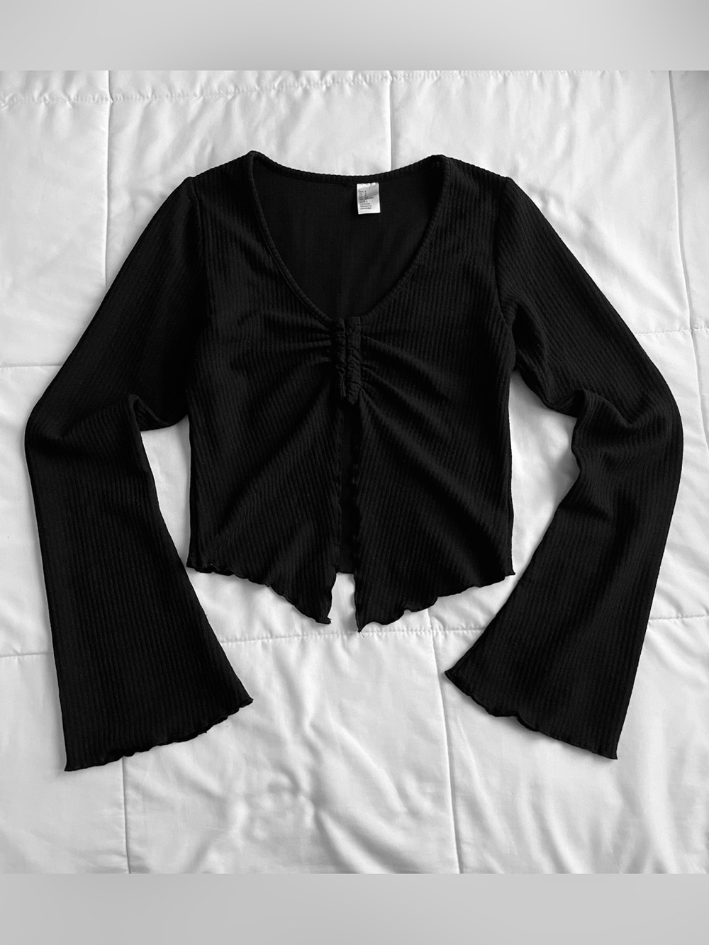 H&M Ribbed Split-Front Top